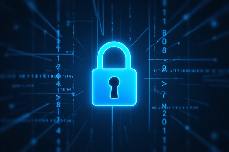 Luchetto digitale che simboleggia la sicurezza dei dati